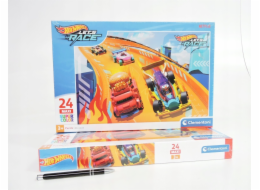 Delione Clementoni Hot Wheels, 62 cm x 42 cm, 24 dílů.