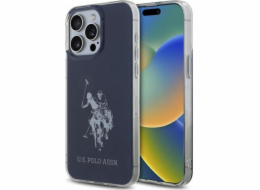 U.S. Polo Assn Pouzdro US Polo USHCP15XTPUHRBV pro iPhone 15 Pro Max 6.7 modré/modré lesklé velké logo