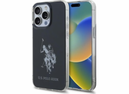 U.S. Polo Assn Pouzdro US Polo USHCP15XTPUHRBK pro iPhone 15 Pro Max 6.7 černé/černé lesklé velké logo