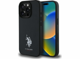 U.S. Polo Assn Pouzdro US Polo USHCP15XPGEK pro iPhone 15 Pro Max 6.7 černé/černé, kožené, s vyšívanou DH barvou