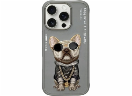 Uniq Pouzdro Nimmy pro iPhone 16 Pro 6.3 šedé/šedé Brýle Cool Dog