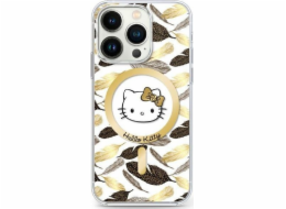 Hello Kitty Pouzdro Hello Kitty HKHMP16XHGLEH pro iPhone 16 Pro Max 6.9 (bílé/bílé) s magnetem a zlatými listy (MagSafe)