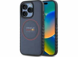 Pevné pouzdro Red Bull RBHMP15L24PUILVR iPhone 15 Pro 6.1 tmavě modrá/námořnická kožený červený prsten MagSafe