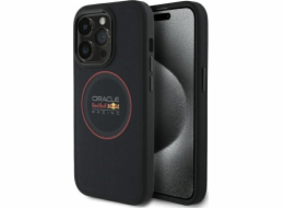 Pevné pouzdro Red Bull RBHMP14L24PUILVR iPhone 14 Pro 6.1 tmavě modrá/námořnická kožený červený prsten MagSafe