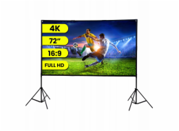 Extralink skládací projekční plátno 72 Psf-72 | Skládací projekční plátno | 16:9, 160 x 90 cm, bílá