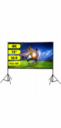 Extralink skládací projekční plátno 72 Psf-72 | Skládací projekční plátno | 16:9, 160 x 90 cm, bílá