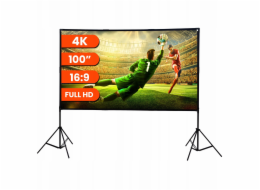Extralink skládací projekční plátno 100 Psf-100 | Skládací projekční plátno | 16:9, 220 x 125 cm, bílá