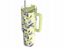 Quokka Stream - Termohrnek z nerezové oceli 1200ml s brčkem (Matcha)