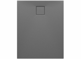 Cersanit SADA C258 SPRCHOVÁ VANIČKA ROVNÁ TAKO SLIM 100X80X4,5 MATNÁ ŠEDÁ + SIFON (VIRT)