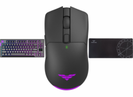PREYON Klávesnice žlutá klávesnice PREYON SILENT CLAW TKL + bezdrátová myš PREYON Owl + podložka pod myš PREYON Falcon Speed XL