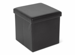 Puf Domoletti 53000010503, černý, 38 cm x 38 cm x 38 cm Puf Domoletti 53000010503, černý, 38 cm x 38 cm x 38 cm