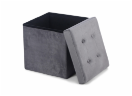 Pouf Domoletti, šedý, 38 cm x 38 cm x 38 cm Pouf Domoletti, šedý, 38 cm x 38 cm x 38 cm