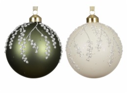 Vánoční hračka na stromeček, 10 cm, sklo