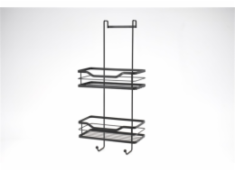 Závěsná polička na sprchové dveře Domoletti, černá Závěsná polička na sprchové dveře Domoletti, černá