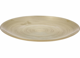 Servírovací talíř, 28 cm, zlatý, sklo