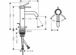 UMYVADOVÁ MÍCHADLA TECTURIS S 110 HG CHROM UMYVADOVÁ MÍCHADLA TECTURIS S 110 HG CHROM