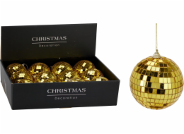 Vánoční hračka na stromeček, zlatá, 8 cm