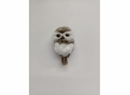 Vánoční hračka na stromeček Vánoční sova na dotek, 10 cm