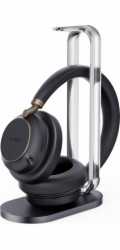 Yealink BH76 Plus + nabíjecí stojánek, Teams USB-C/A, bezdrátový headset, čelenka, hovory/hudba, USB Type-C / USB Type-A, Bluetooth, nabíjecí stojánek, černá