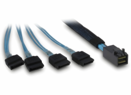 Inter-Tech SFF kabel 8643 - 4x SATA/SAS - 0,7m výhybka