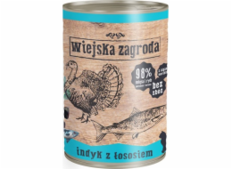 Wiejska Zagroda Krůta s lososem Mokré krmivo pro kočky 400g
