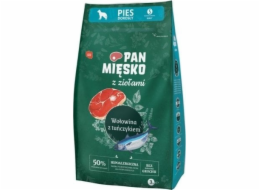 PAN MIĘSKO s bylinkami Hovězí s tuňákem S - sušená smetana pro psy - 3kg