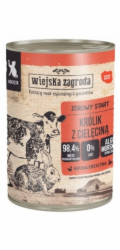 WIEJSKA ZAGRODA Rabbit with veal for kittens - mokré krmivo pro kočky - 400g
