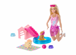 Mattel Barbie Štěňátko Pool Party - Aloha Blonde, panenka Mattel Barbie Štěňátko Pool Party - Aloha Blonde, panenka