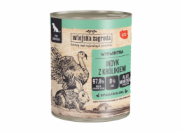 WIEJSKA ZAGRODA Krůta s králíkem - Vlhké Krmivo pro psy - 800g