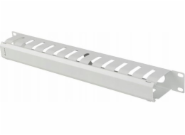 Lanberg Organizér kabelů 19 palců 1I s krytkou typu A, šedý