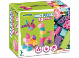 Wader 50dílné růžové kostky pro děti