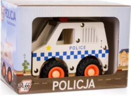 Daffi Dřevěné auto s pneumatikami Policie