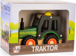 Daffi Dřevěné auto s pneumatikami traktoru