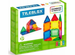 Magformers Magnetické bloky Tileblox Duhová sada 14 dílů