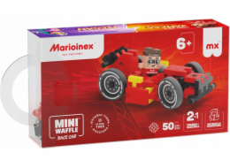 Marioinex Mini vaflové autíčka 50 dílků červené závodní auto