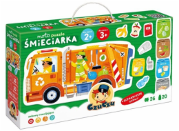 CzuCzu Moto puzzle - Popelářské auto 26 dílků