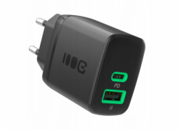 Green Cell 30W nabíječka do zásuvky 1x USB-C 1x USB-A černá