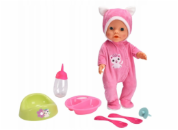Simba Pyžamo pro panenky New Born Baby s kočkou 30 cm Simba Pyžamo pro panenky New Born Baby s kočkou 30 cm