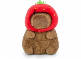 Daffi Maskot kapybara jahodový klobouk 20 cm Daffi Maskot kapybara jahodový klobouk 20 cm