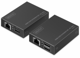 Digitus&nbsp;HDMI&nbsp;KVM&nbsp;Extender&nbsp;Set,&nbsp;HDMI&nbsp;Verlängerung&nbsp;(schwarz,&nbsp;4K/30Hz)