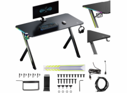 Maclean Herní stůl NanoRS 120x60cm LED RS102