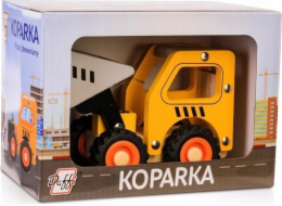 Daffi Dřevěné auto s pneumatikami Bagr