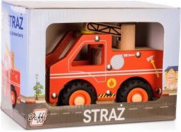 Daffi Dřevěné auto s pneumatikami Hasičský sbor