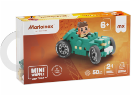 Marioinex Mini vaflové autíčko 50 dílků tyrkysové závodní auto
