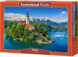 Castor 500dílné puzzle Bledské jezero Slovinsko