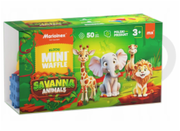 Marioinex Mini vaflové kostky - Zvířátka Savanna 50 kusů Marioinex Mini vaflové kostky - Zvířátka Savanna 50 kusů