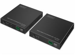 Digitus HDMI Fiber IP Extender Set, HDMI Verlängerung (schwarz, 4K/60Hz)