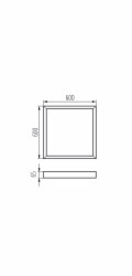 Montážní rám Kanlux pro panel LED ADTR-H 6060 v adaptéru 6060 White 600x600x65mm 29843