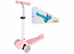 Dětská tříkolová koloběžka SPORT svítící - růžová