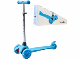 Dětská tříkolová koloběžka SPORT svítící - modrá